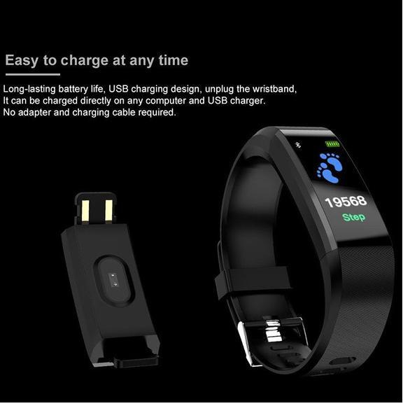 Bluetooth Smart Bracelet: Heart Rate Monitor, Fitness Tracker Watch