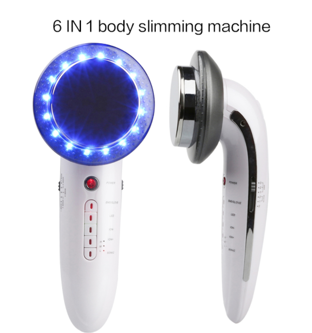 6-in-1 Ultrasonic Slimming Device: EMS, LED, Cavitation, Galvanic, Ultrasound, Infrared Therapy