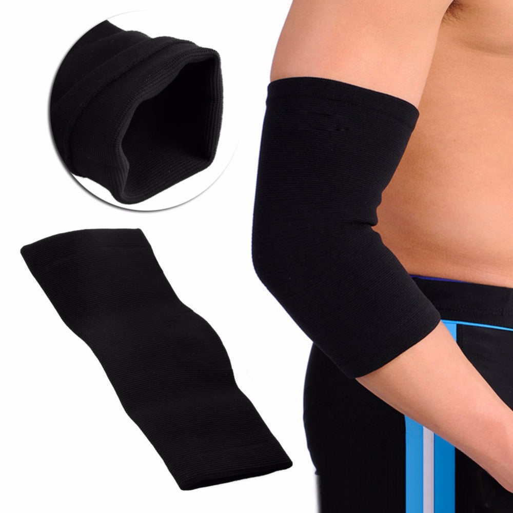 Black Elastic Sports Elbow Sleeve Brace Support Arthriti