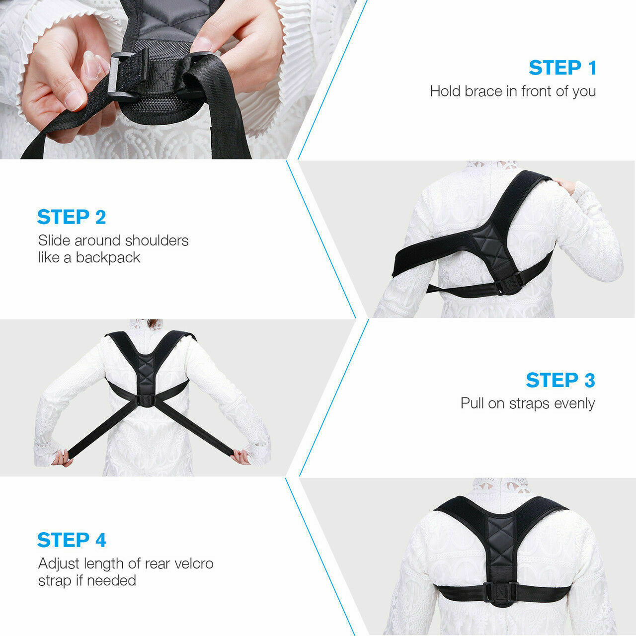 Posture Corrector Upper Back Pain Brace Clavicle Support Straightener