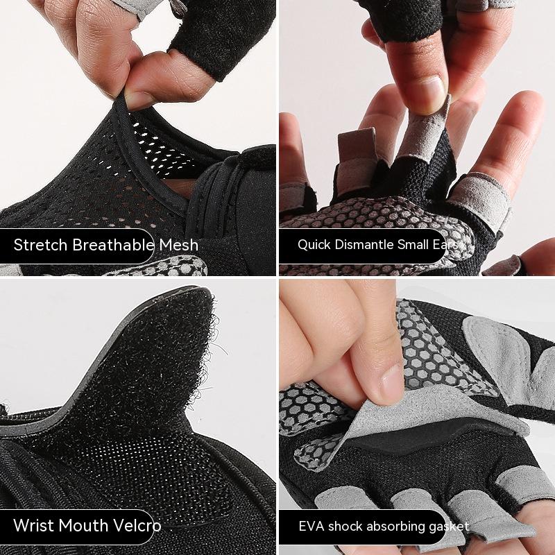 Breathable Half Finger Weightlifting Gloves