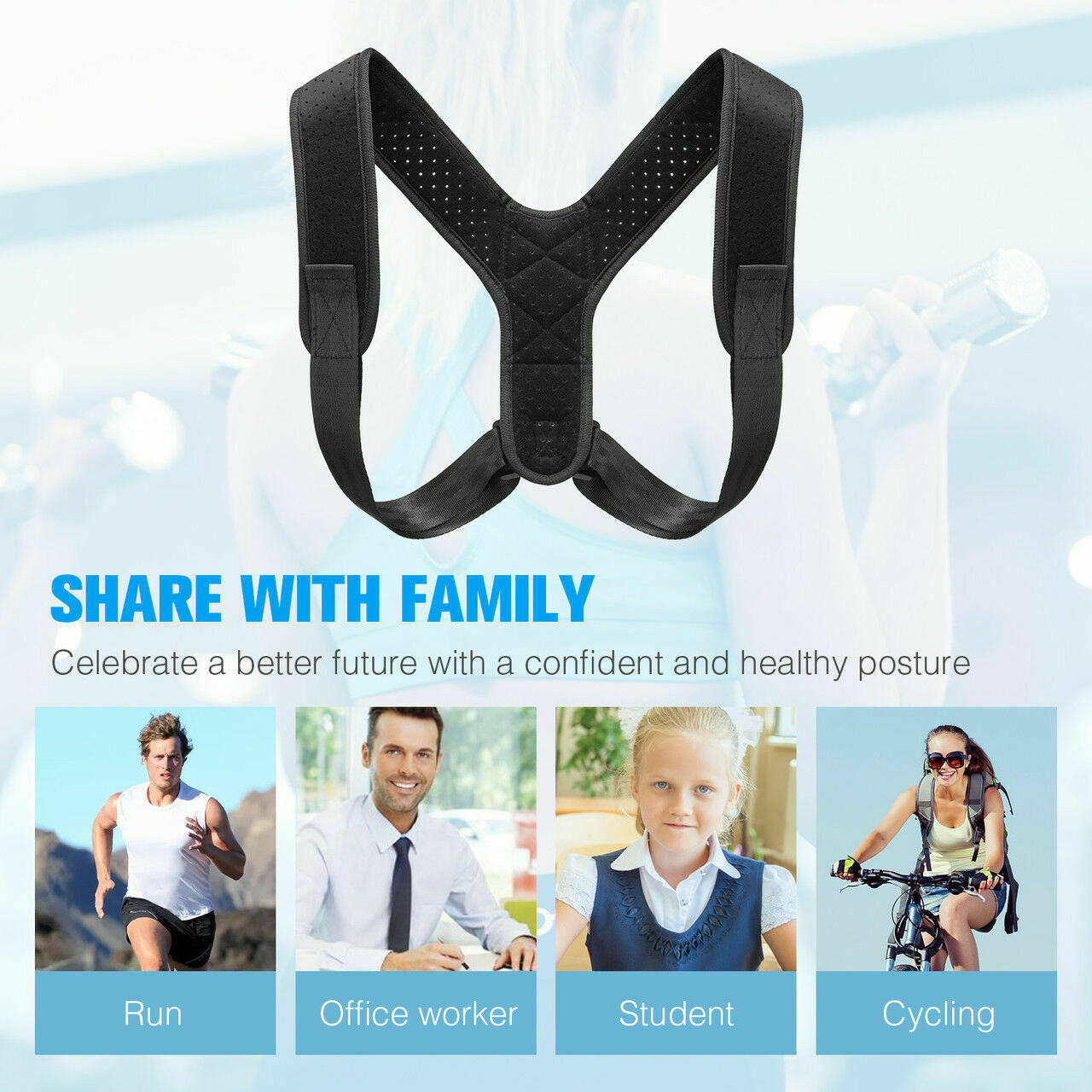 Posture Corrector Upper Back Pain Brace Clavicle Support Straightener