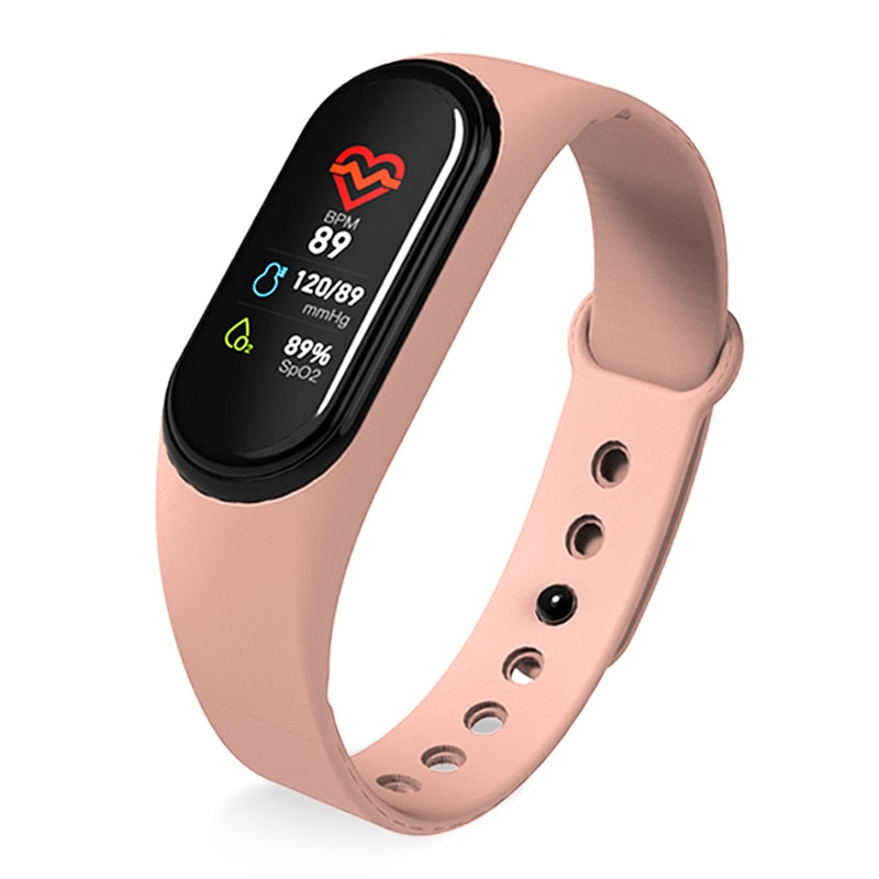 Waterproof Smart Bracelet: Fitness Tracker with Heart Rate and Blood Pressure Monitoring