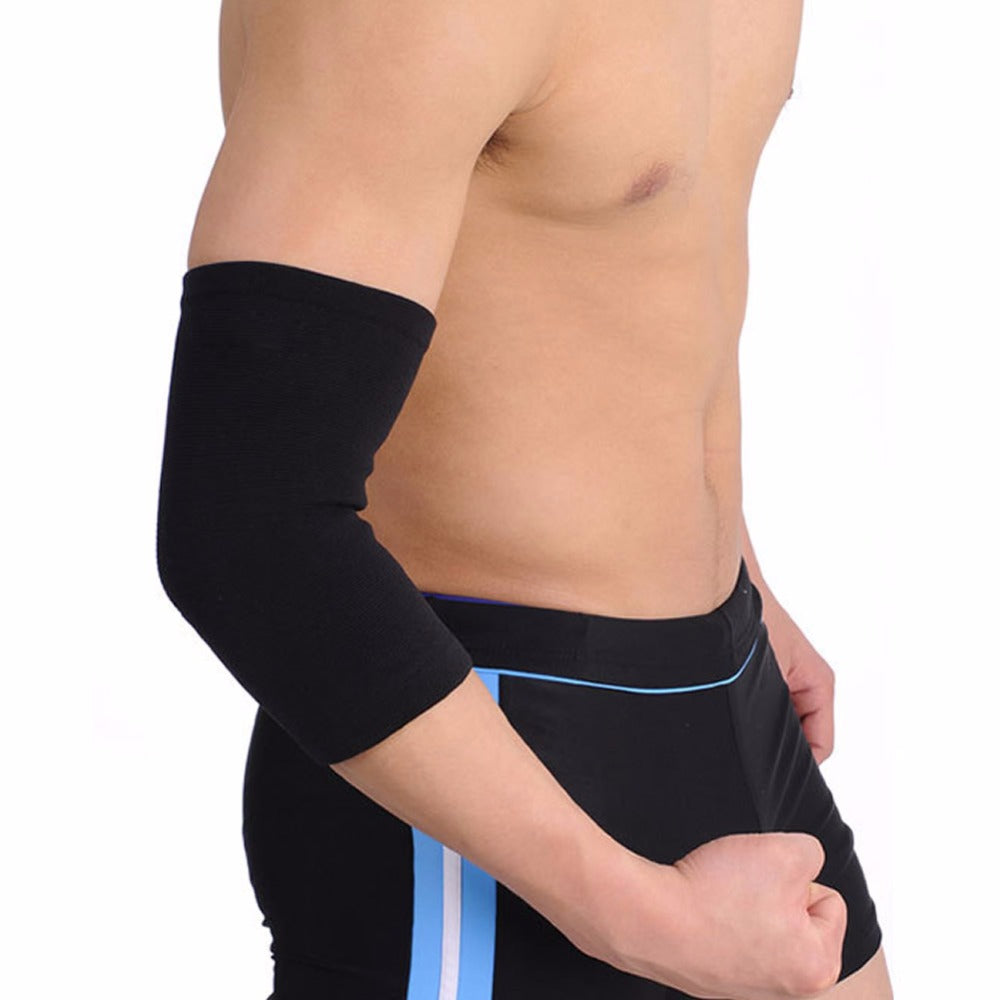 Black Elastic Sports Elbow Sleeve Brace Support Arthriti